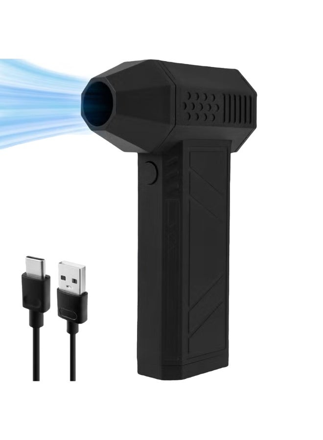 مروحة توربو نفاثة صغيرة قابلة لإعادة الشحن بسرعة 130,000 دورة في الدقيقة - منفاخ يدوي قوي بمحرك بدون فرش، تحكم متعدد السرعات، حماية حرارية وعمر بطارية طويل - Image 1